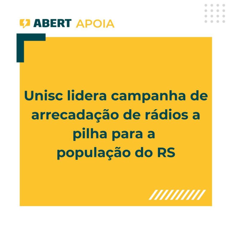 CAMPANHA ARRECADA RÁDIO A PILHA PARA O RIO GRANDE DO SUL